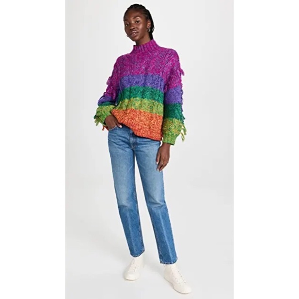 FARM Rio Multicolored Yarn Sweater S - Picture 4 of 7